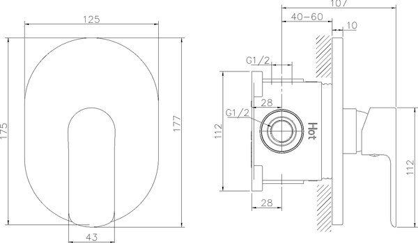 Смеситель Lauter Hidden 21СК157С-521-1