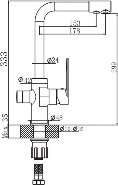Смеситель Lauter Sleek 21CK7691C