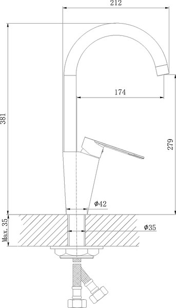 Смеситель Lauter Arc 21CK71691BS