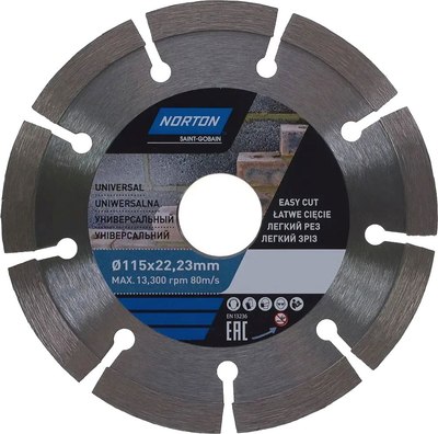 Отрезной диск алмазный Norton 115x22.2 / 70184601270 - фото