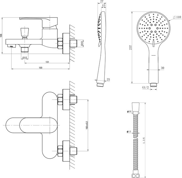 Смеситель Lauter Spa 21AM22591-167