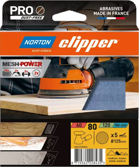 Набор шлифлистов Norton 225мм Р80 / 78072705844