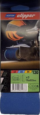 Набор шлифлент Norton 75х533мм Р120 / 78072727992 - фото