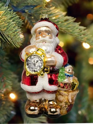 Елочная игрушка Грай Санта Клаус с часами Ф-245