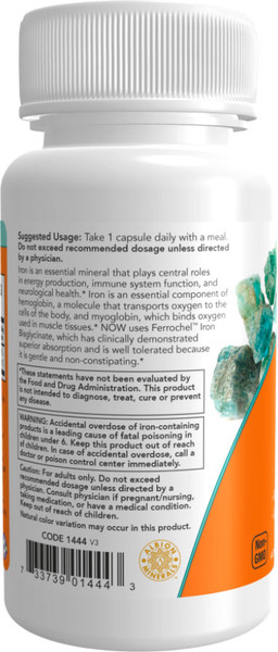 Минерал NOW Foods Iron 36mg