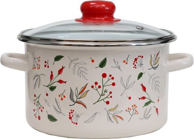 Кастрюля Эмаль Ягодки 33-Б1614С/4 - фото