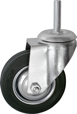 Колесо для тележки складской TOR SCt 97 85мм резина с болтом F / 1046155 - фото