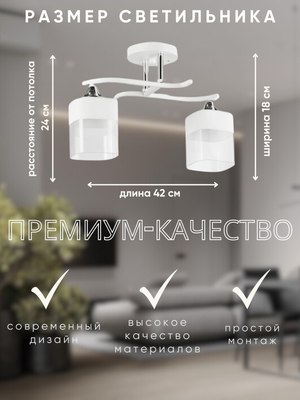 Потолочный светильник Aitin-Pro НПБ 02-2x60-101 / 5024/2