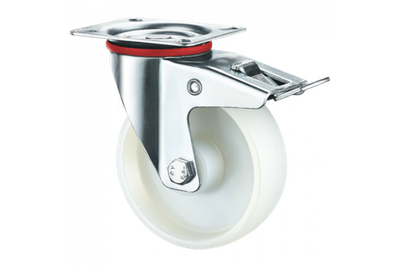 Колесо для тележки складской TOR SRCnb 42 100мм с тормозом F / 1047574 - фото