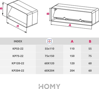 Соединитель воздуховода Awenta KP55-22