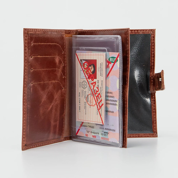 Портмоне Poshete 681-PR3V1-PU-BRW