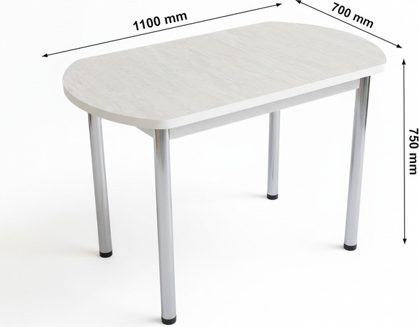 Обеденный стол СВД Юнио 110х70 / 004Э.П17.Х