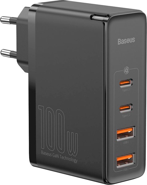 Зарядное устройство сетевое Baseus GaN5 100W 2xUSB-C/2xUSB-A / BAS-P10110302827Z1 - фото