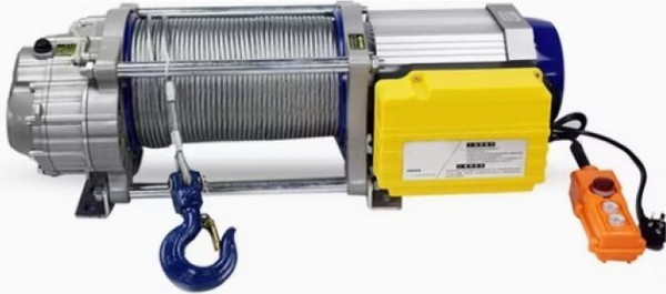 Лебедка ручная TOR CD-750-A KCD-EC-750 kg 380В с канатом 70м / 1040733 (алюминиевый корпус) - фото