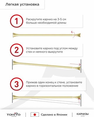 Карниз для ванны Tokito TOK-240GOLD