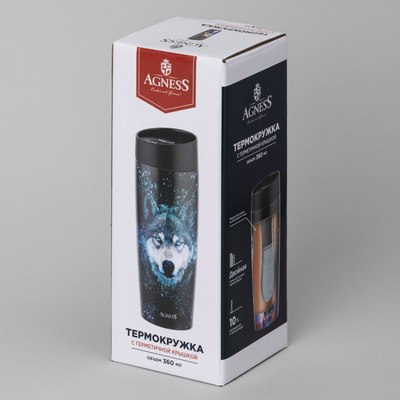 Термокружка Agness Волк 709-111