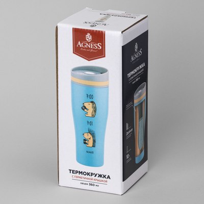 Термокружка Agness Еж 709-117