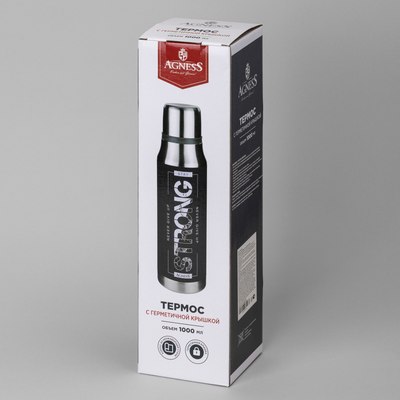 Термос для напитков Agness Stay Strong 798-106