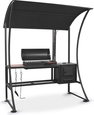 Мангал Grills Барбекю 800 с навесом и печью (5мм)