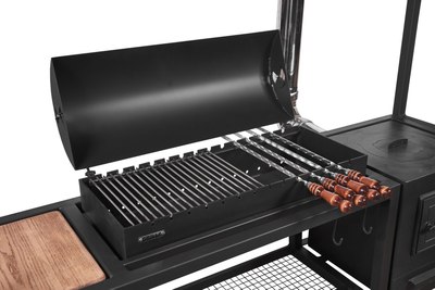 Мангал Grills Барбекю 800 с навесом и печью (5мм)