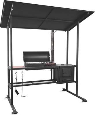 Мангал Grills Барбекю Лофт 800 с навесом и печью (5мм)