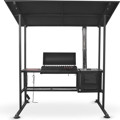 Мангал Grills Барбекю Лофт 800 с навесом и печью (5мм)