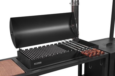 Мангал Grills Барбекю Лофт 800 с навесом и печью (5мм)