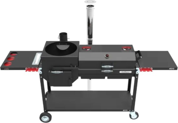 Печь-мангал Grillver Искандер Комфорт Эйр 400 New + крышка с решеткой гриль - фото