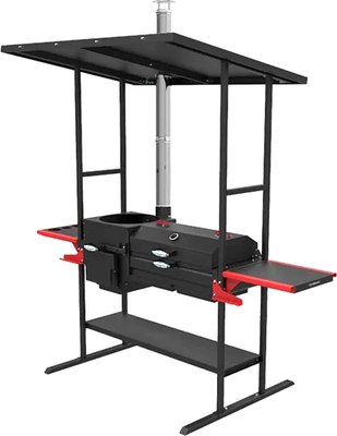 Печь-мангал Grillver Искандер Инклайн Эйр 400 New + крышка с решеткой - фото