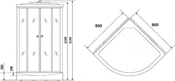 Душевая кабина Grossberg TM 322