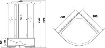 Душевая кабина Grossberg TM 409 Pro