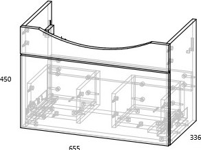 Тумба для ванной Garda Onda 64н-700_PVC 
