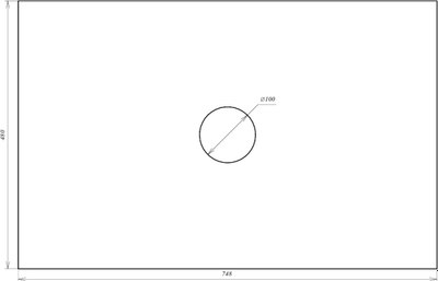 Столешница для ванной Garda 106_750_PVC
