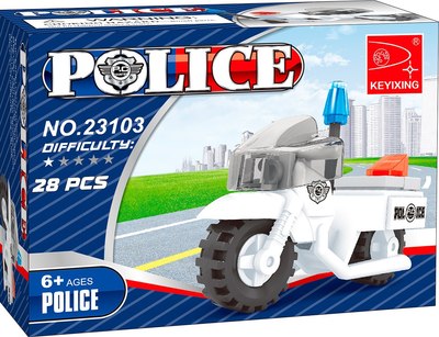 Конструктор Keyixing Полицейский мотоцикл 23103 / 884284 - фото