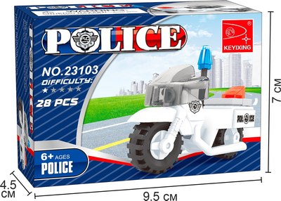 Конструктор Keyixing Полицейский мотоцикл 23103 / 884284