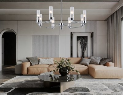 Люстра Ambrella LH55152/8 CH/CL (хром/прозрачный)