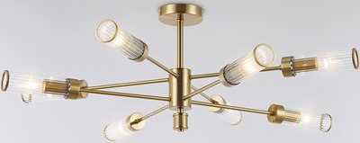 Люстра Ambrella LH55162/8 BS/CL (латунь/прозрачный) - фото