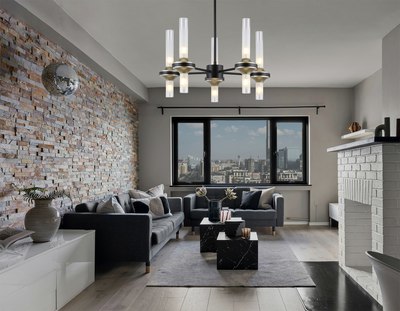 Люстра Ambrella LH55351/10 BK/CGD/CL (черный/золото/прозрачный)