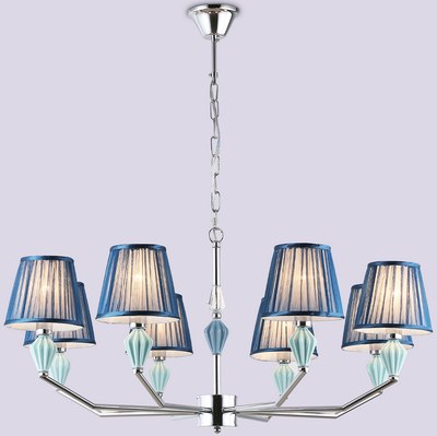 Люстра Ambrella LH75063/8 CH/DB (хром/темно-синий) - фото