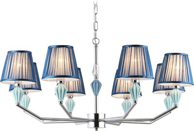 Люстра Ambrella LH75063/8 CH/DB (хром/темно-синий)