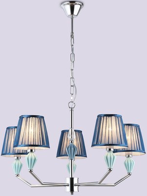 Люстра Ambrella LH75061/5 CH/DB (хром/темно-синий) - фото
