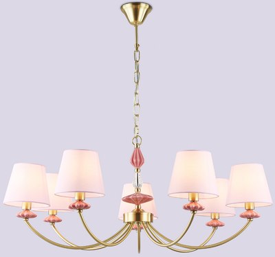 Люстра Ambrella LH75025/7 GD/PI (золото/розовый) - фото