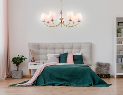 Люстра Ambrella LH75025/7 GD/PI (золото/розовый)