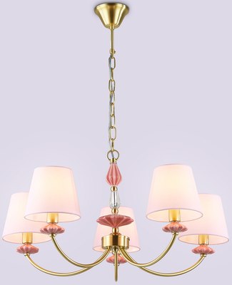 Люстра Ambrella LH75024/5 GD/PI (золото/розовый) - фото
