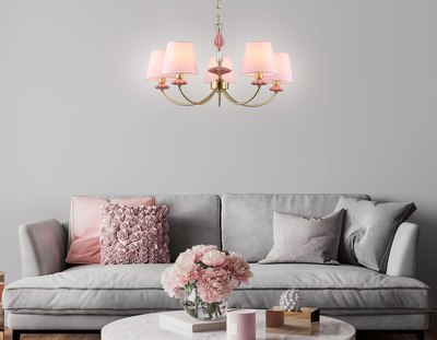 Люстра Ambrella LH75024/5 GD/PI (золото/розовый)