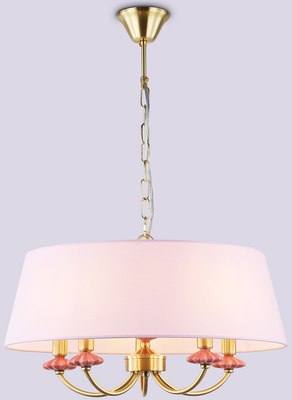 Люстра Ambrella LH75021/5 GD/PI (золото/розовый) - фото