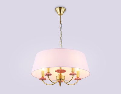 Люстра Ambrella LH75021/5 GD/PI (золото/розовый)