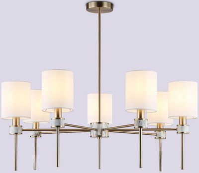 Люстра Ambrella LH72373/7 DBS/WH (темная латунь/белый) - фото