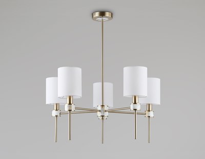 Люстра Ambrella LH72371/5 DBS/WH (темная латунь/белый)
