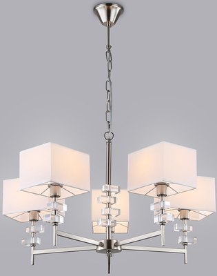 Люстра Ambrella LH71321/5 SN/WH (никель/белый) - фото